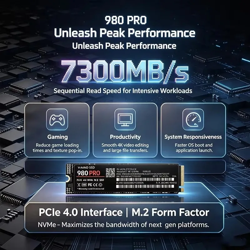 High-Speed 980 PRO PCIe 4.0 X4 - огляд і ціна M.2 Nvme 4Tb Pcie 4.0 Ssd