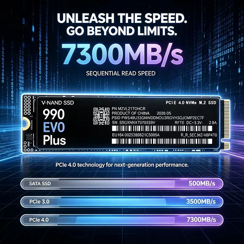 990 EVO Plus 500GB-4TB TLC 3D  - огляд і ціна M.2 Nvme 4Tb Pcie 4.0 Ssd
