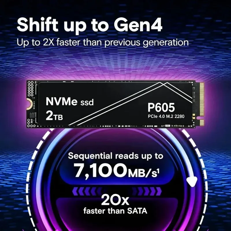 P605 NVMe SSD 7100MB/s PCIe 4. - огляд і ціна M.2 Nvme 4Tb Pcie 4.0 Ssd