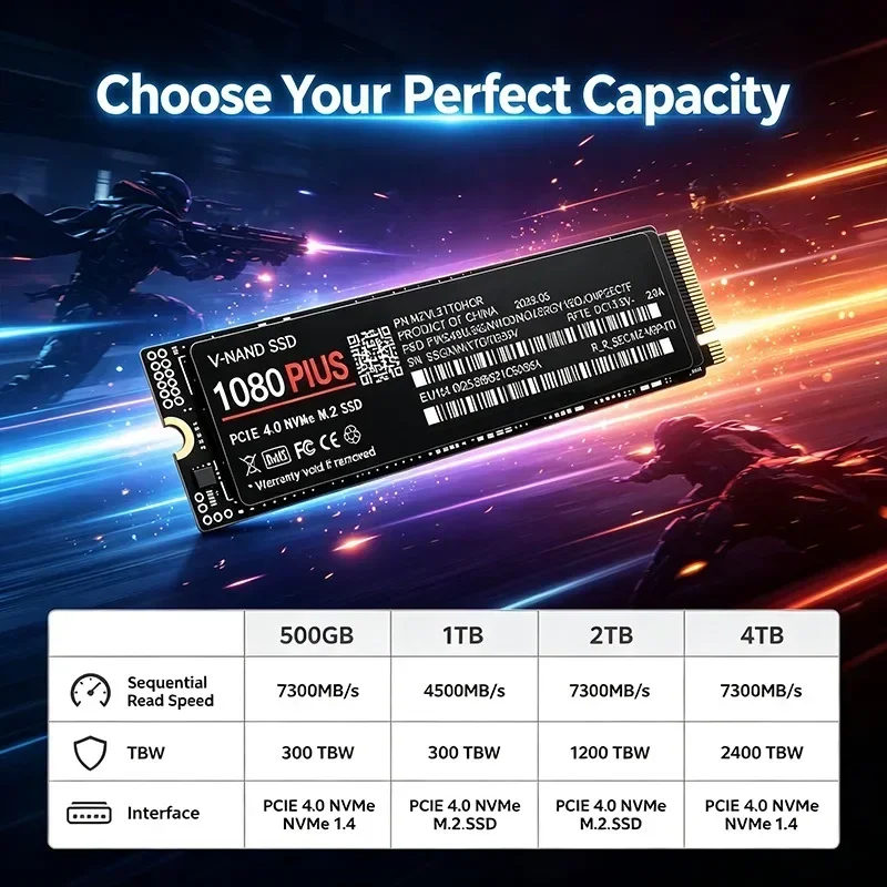 High Speed 100% Original 1080  - огляд і ціна M.2 Nvme 4Tb Pcie 4.0 Ssd
