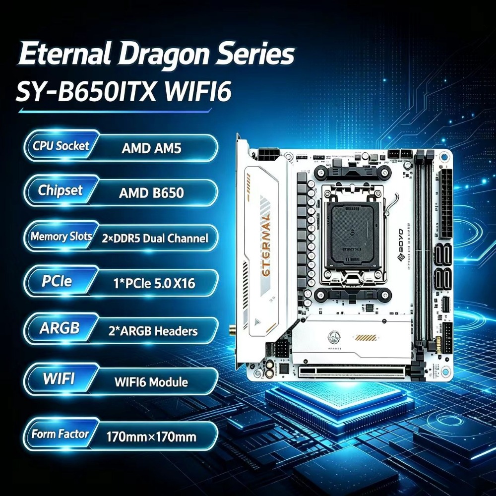 SY- B650ITX WIFI6  AMD Mini Mo - огляд і ціна B650 Itx Motherboard Wifi